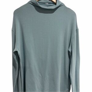 Wilfred Free Sky Blue Long Sleeve Knit Top with Turtleneck